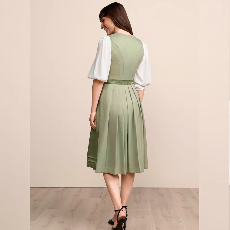 Krüger Dirndl Lillie Grün Reißverschluss 70cm