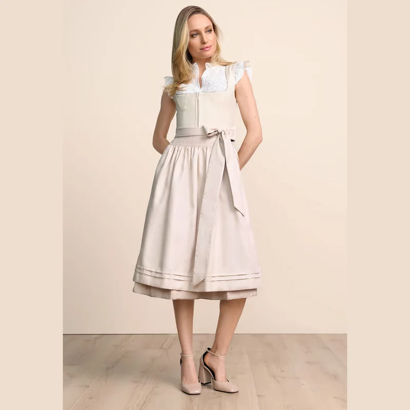 Krüger Dirndl Lillemor Beige Reißverschluss 70cm