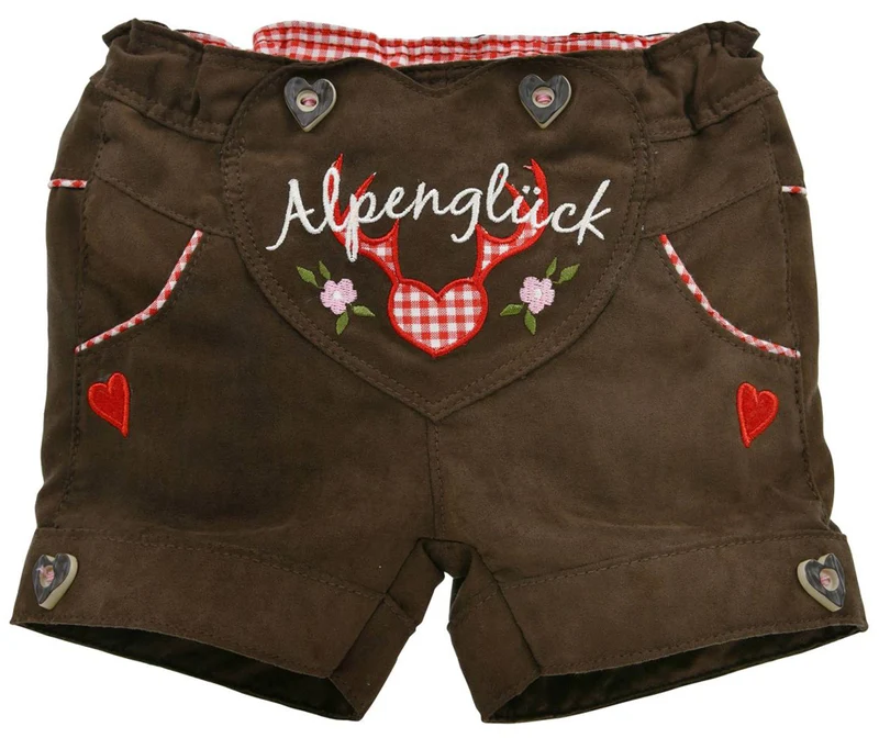 BONDI Mädchen Kunstleder Shorts Hose "Alpenglück" 86277 | Braun