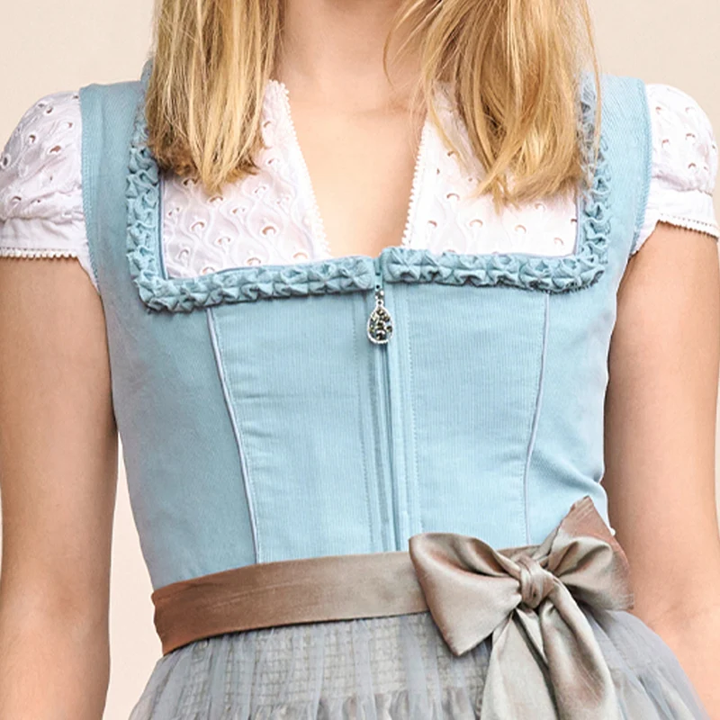 Krüger MADL Dirndl "Emmeline" 415769 | Hellblau 60cm