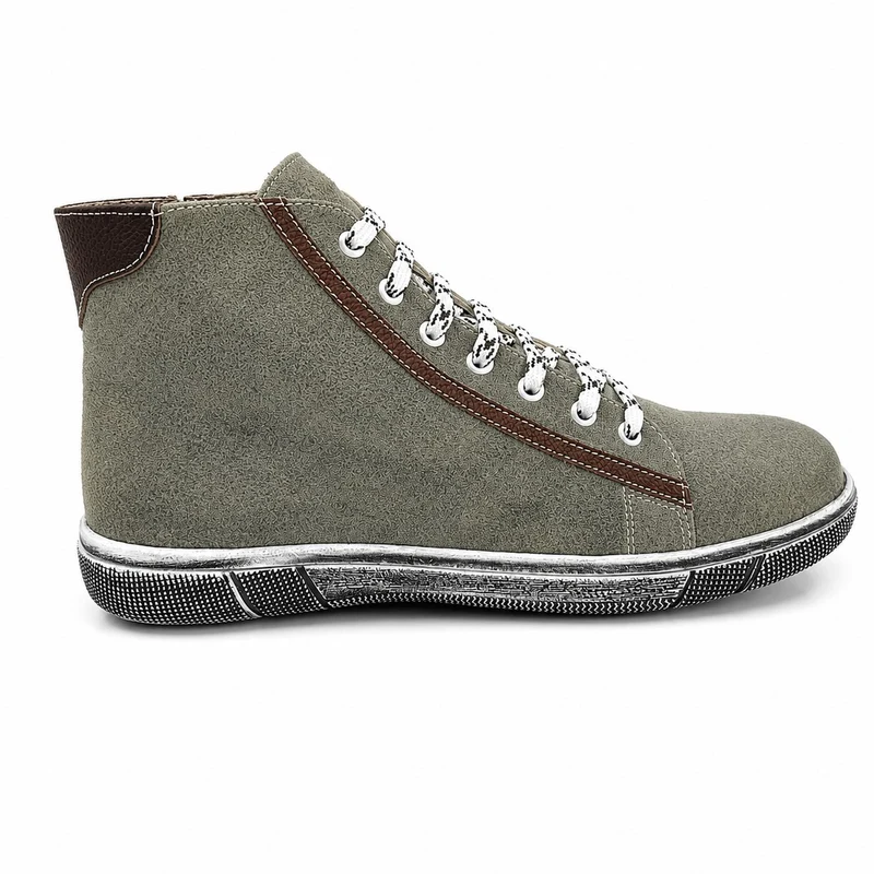 MADDOX Trachten Leder Schuhe Hohe Sneaker "Marinus" | Marmor/Stein