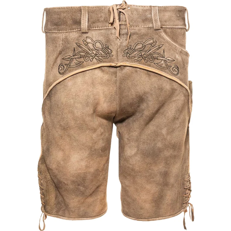 Himmel Arsch und Zwirn Lederhose Königsmörder Beige Hell