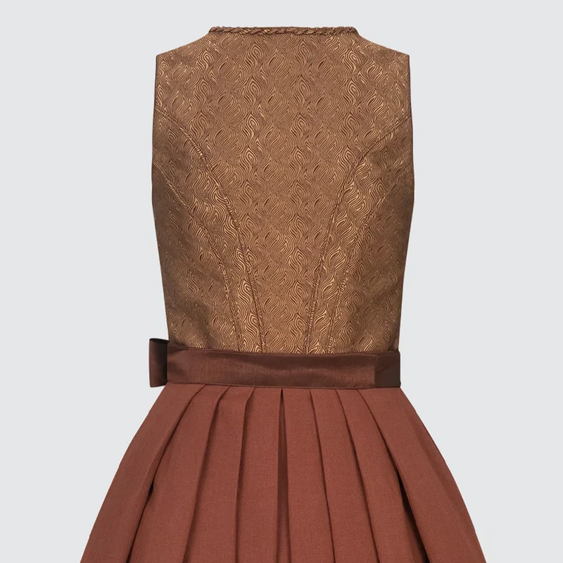 Krüger Dirndl Tamika Rost Braun Bronze Elegant 70cm