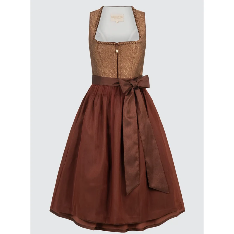 Krüger Dirndl Tamika Rost Braun Bronze Elegant 70cm