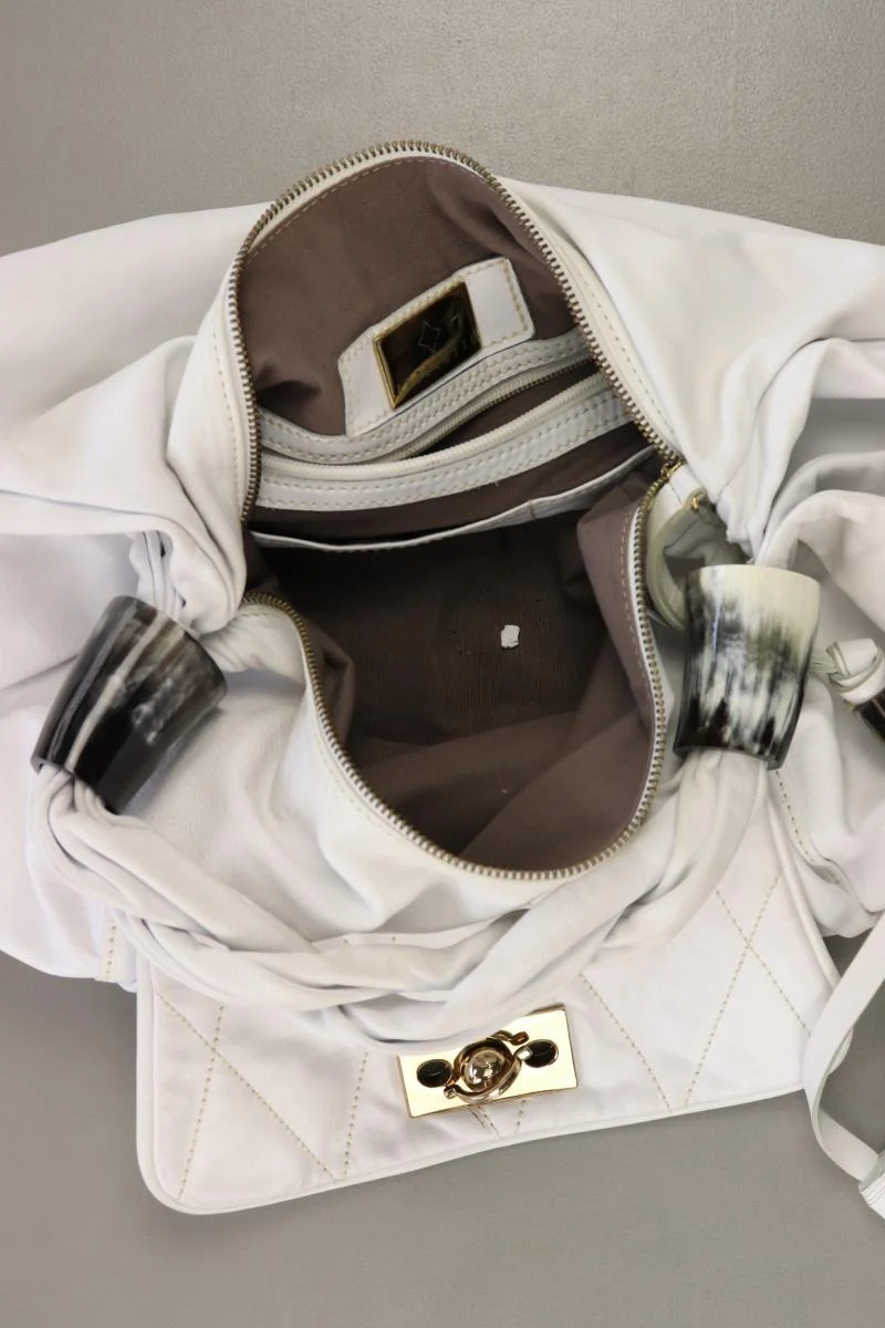 Schultertasche weiß