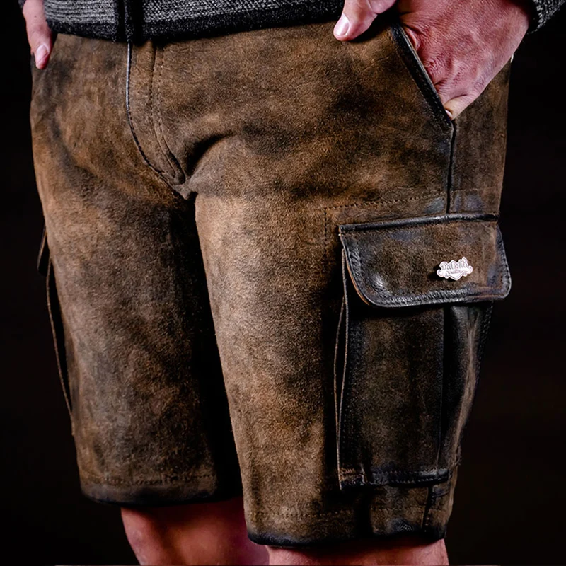 Datschi Trachten Cargo Lederhose Ludwig Ziegenleder