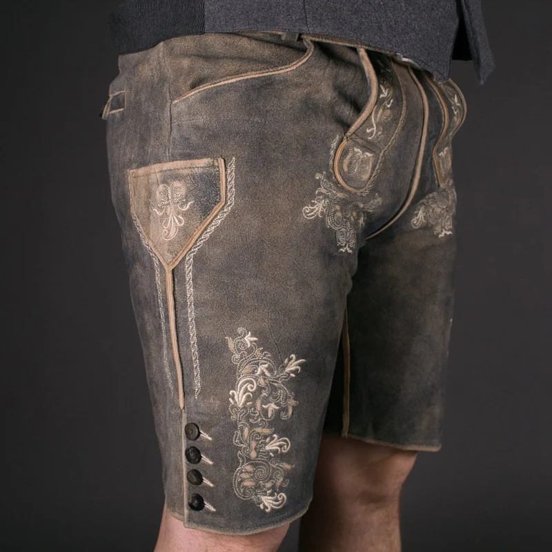 Datschi Trachten Lederhose Vitus Grau