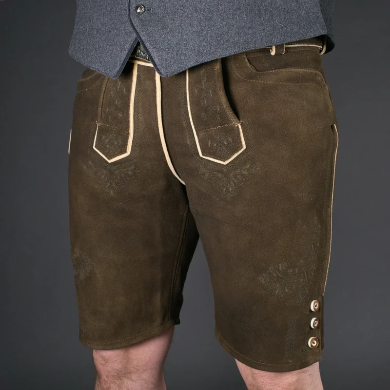 Datschi Trachten Lederhose Fonsi Sämisch Braun