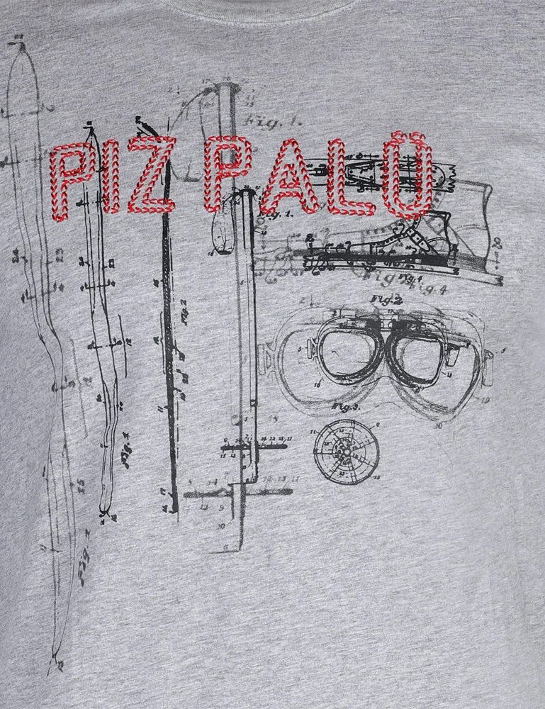Piz Palü Herren Langarmshirt "Taching" | 020007 - Grau Melange