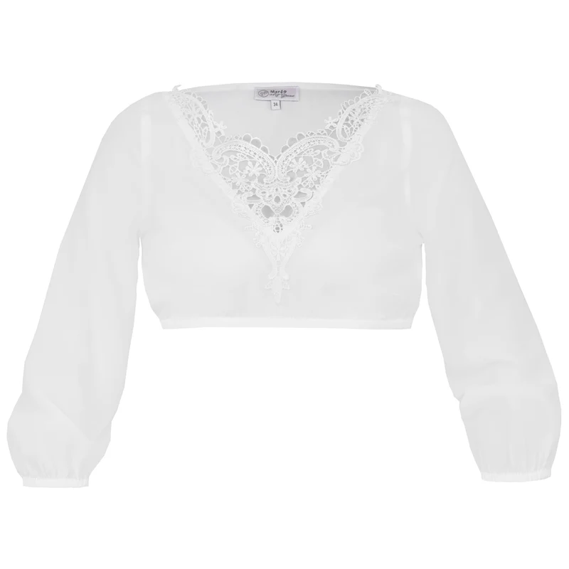 MarJo Dirndlbluse "Viechtach" 3/4 Arm | Offwhite