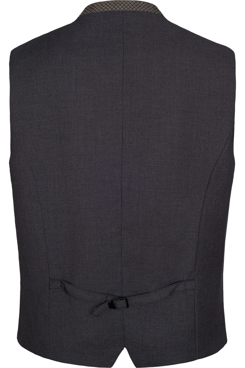 Herren Trachtenweste elastisch mit Jacquardmuster - braun