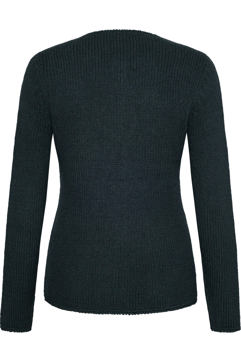 Damen Trachten-Strickjacke mit Perlmuttknöpfen - blau