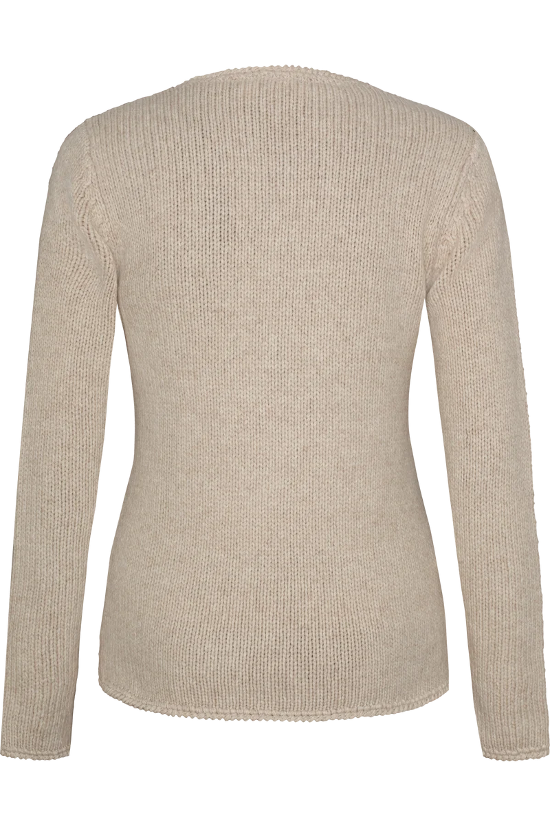 Damen Trachten-Strickjacke mit Perlmuttknöpfen - beige