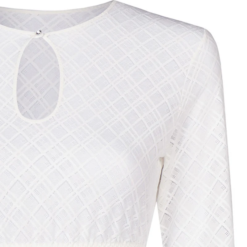 Nina von C. Spitzen Dirndlbluse "Naomi" Lochausschnitt 48471328 | Weiß