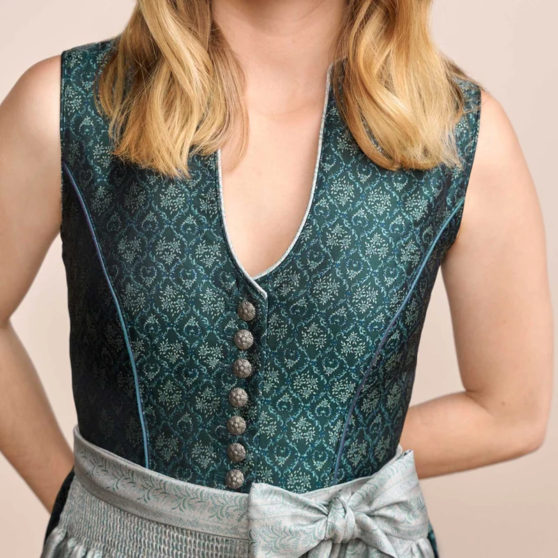 Krüger MADL Dirndl "Inja" 413569 | Dunkelgrün 60cm