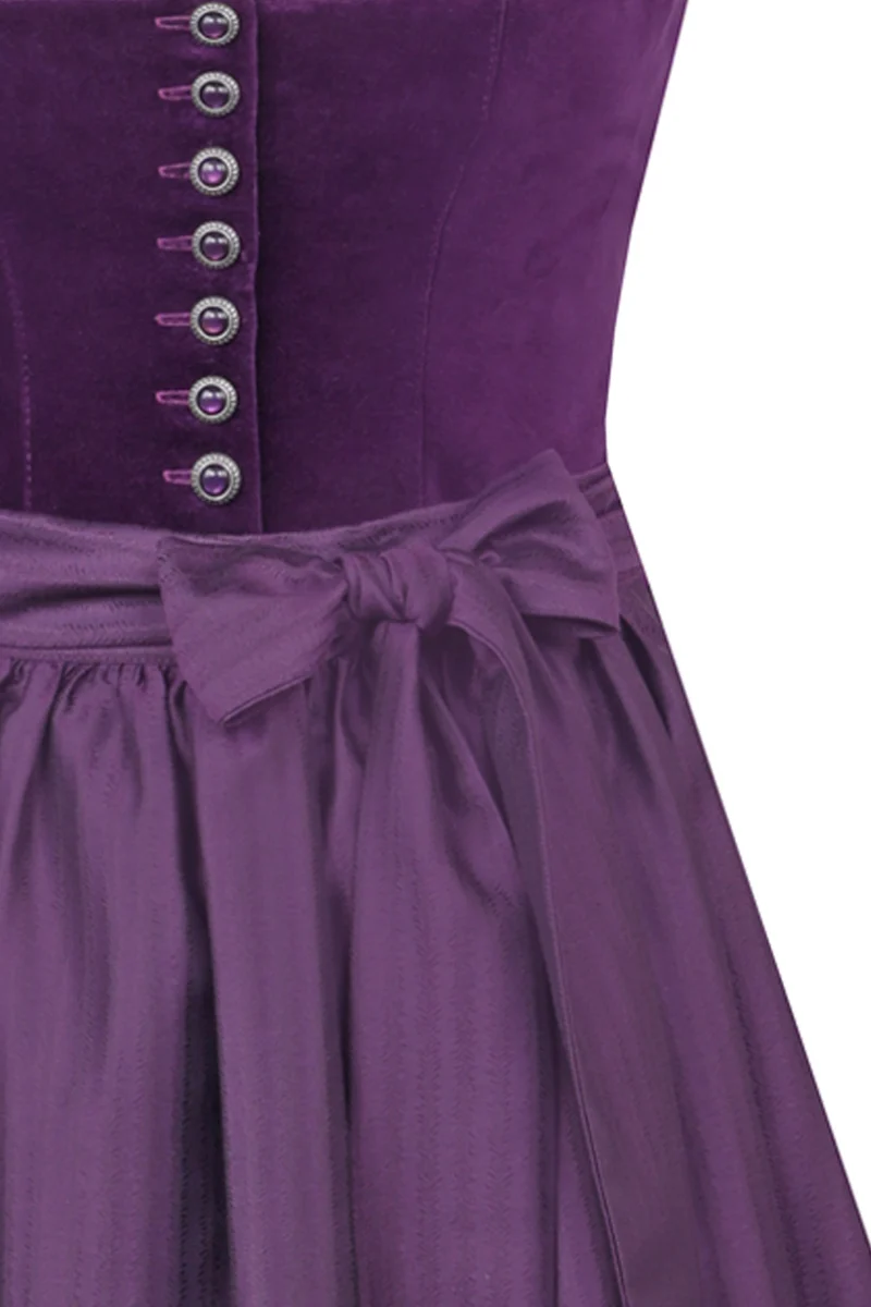 MarJo Trachten Dirndl "Nussdorf" 921070 | 70 cm - Brombeer