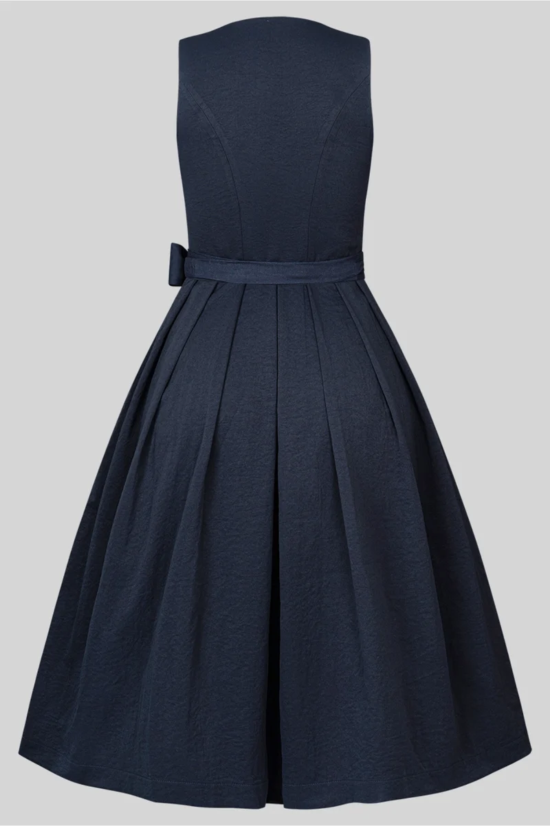 Dirndl Maike Dunkelblau Leinen – 70 cm | LIGA DI BAVARIA