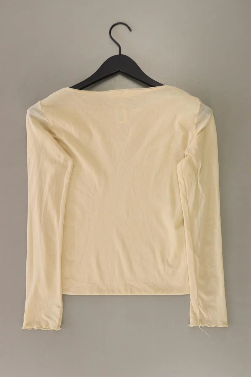 Bottega Longsleeve-Shirt Gr. M Langarm creme aus Polyester