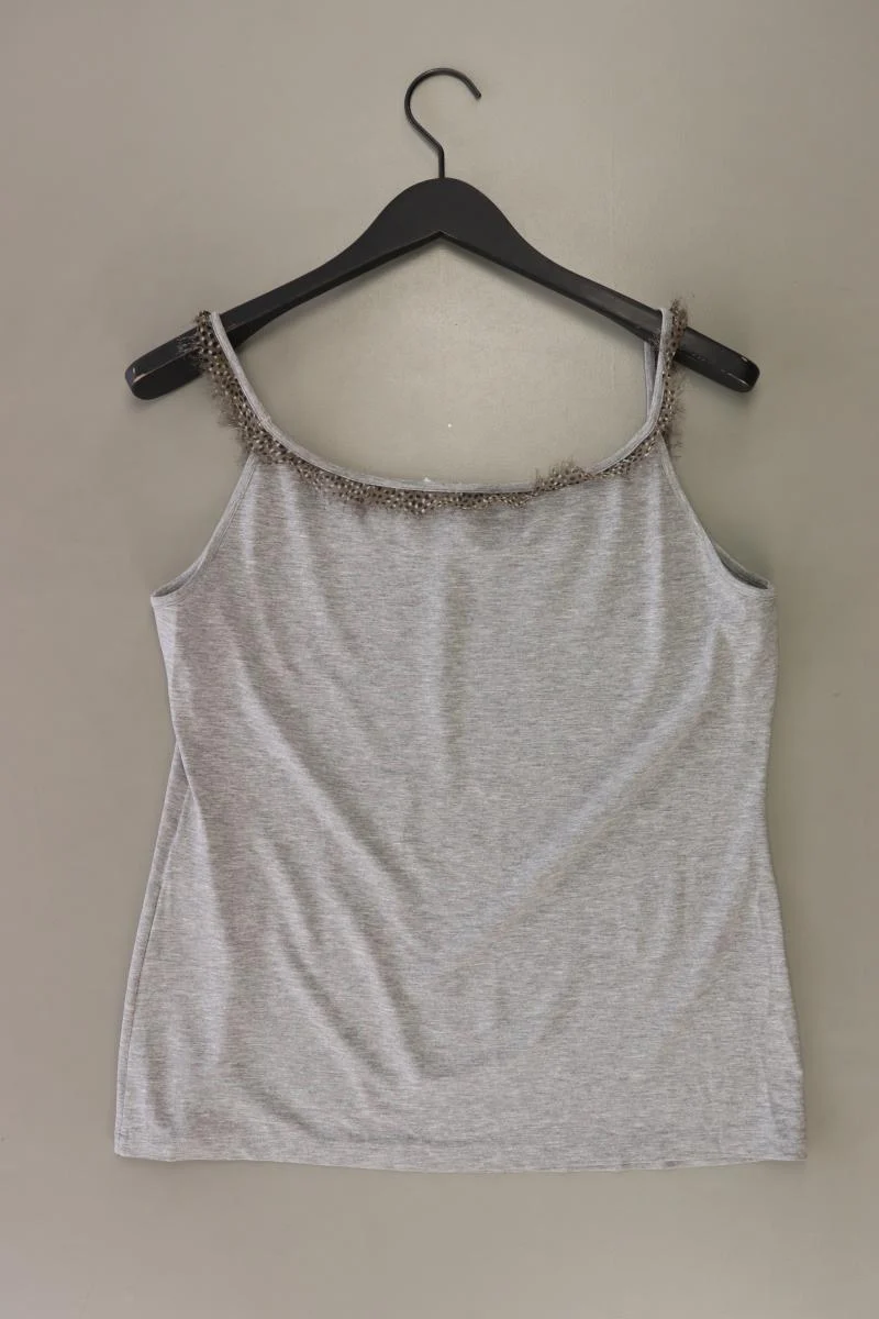 Marc Cain Spaghetti-Top Gr. 42 grau aus Viskose