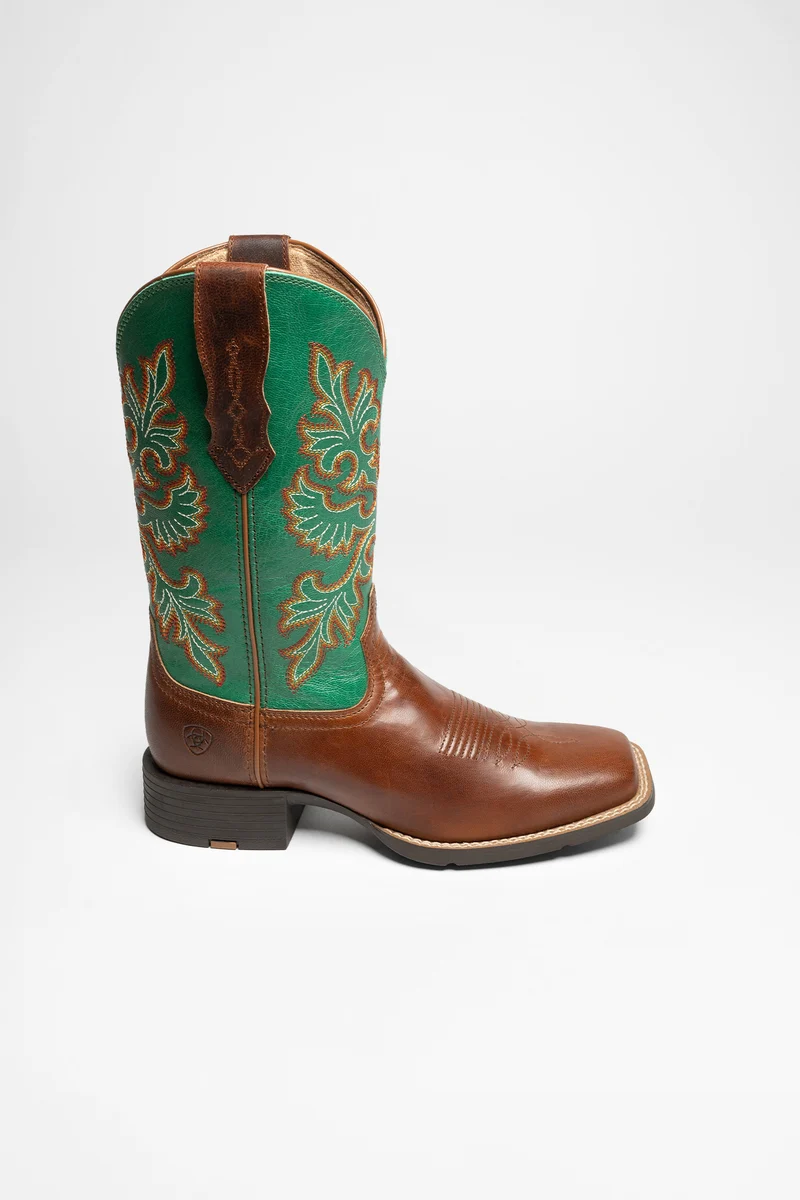 ROUND UP WIDE SQUARE TOE STRECHFIT Damen Braun Grün