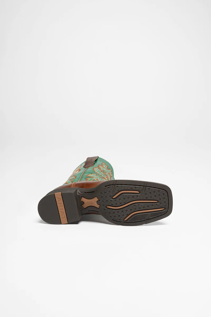 ROUND UP WIDE SQUARE TOE STRECHFIT Damen Braun Grün
