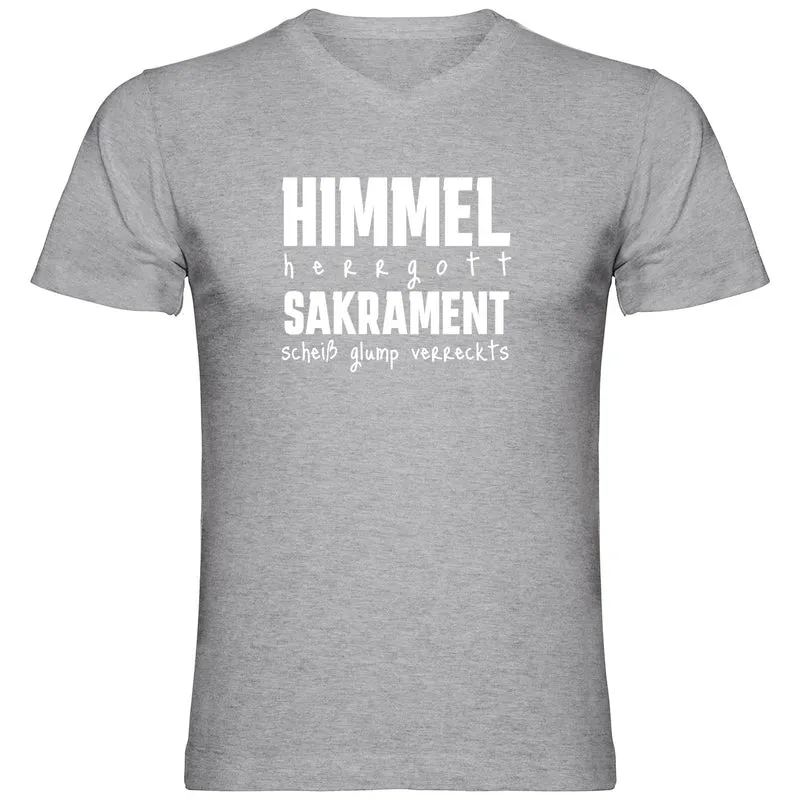 Himmel Herrgott Sakrament Herren Tshirt V-Ausschnitt