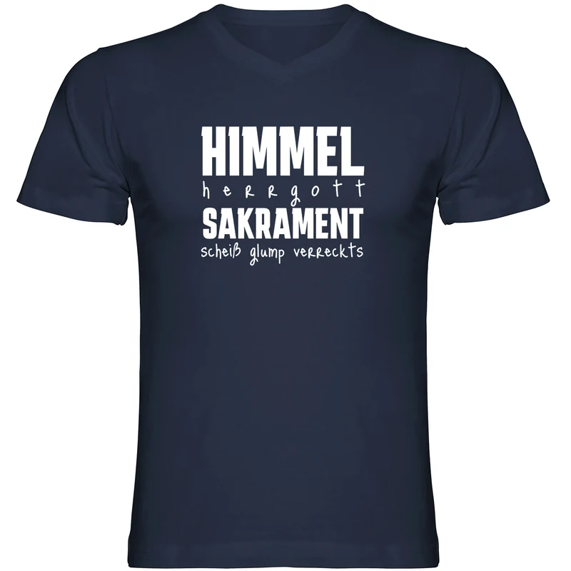 Himmel Herrgott Sakrament Herren Tshirt V-Ausschnitt
