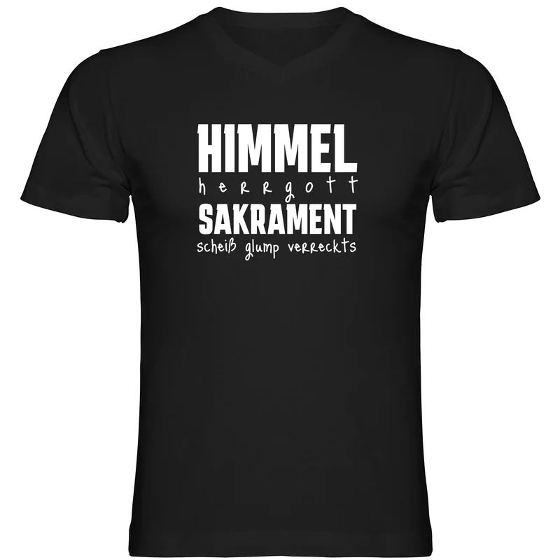 Himmel Herrgott Sakrament Herren Tshirt V-Ausschnitt