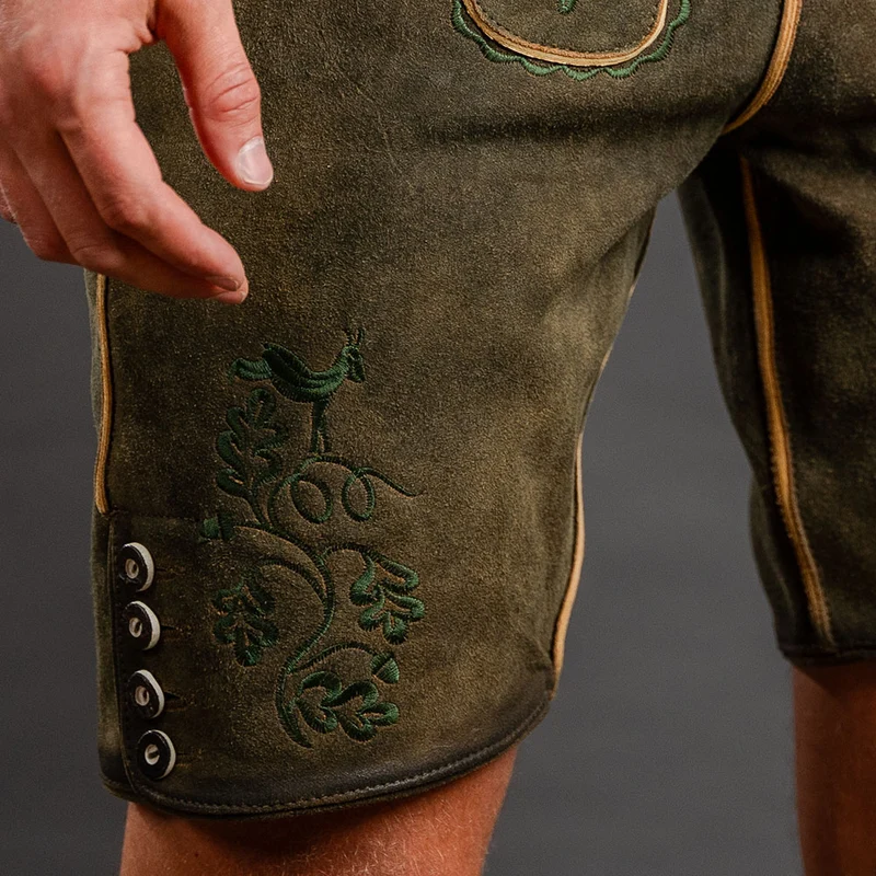 Datschi Trachten Lederhose Andreas Braun Grün