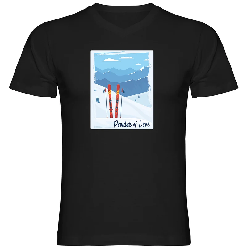 Powder of Love Herren Tshirt V-Ausschnitt