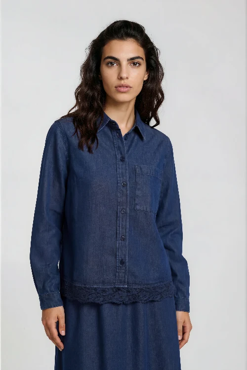 Milano Hemdbluse dark denim