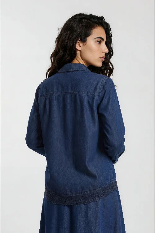 Milano Hemdbluse dark denim