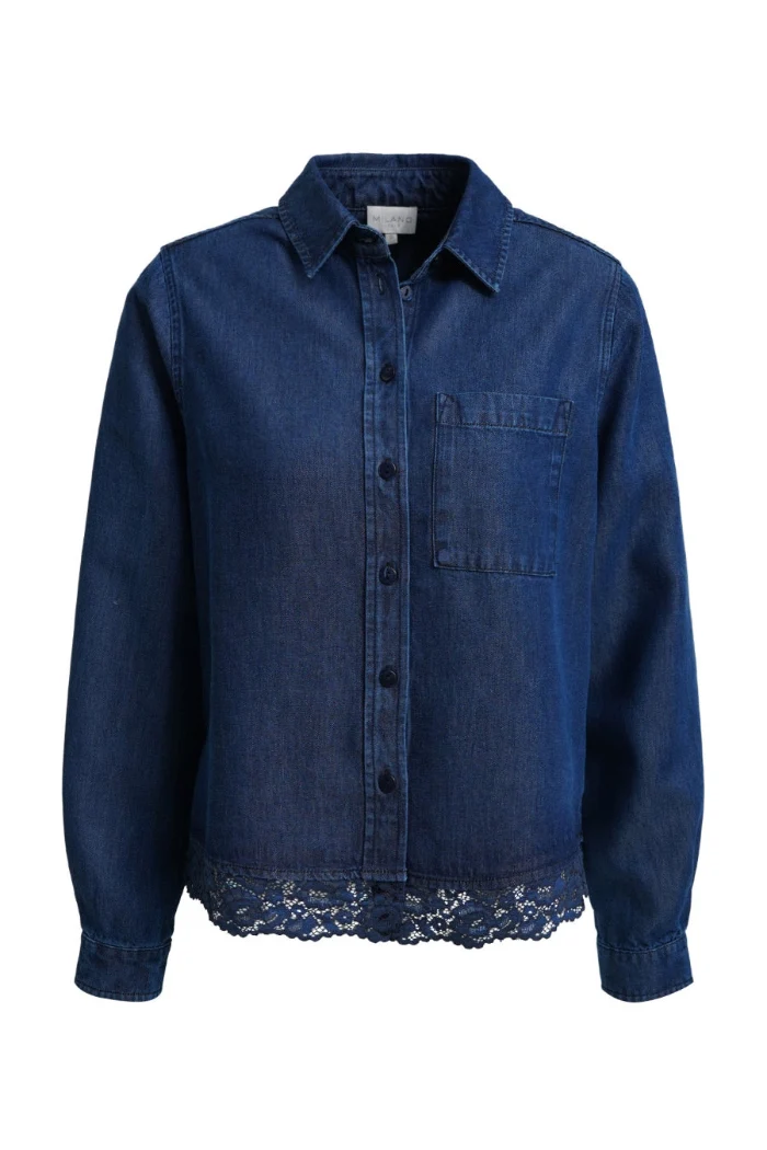 Milano Hemdbluse dark denim