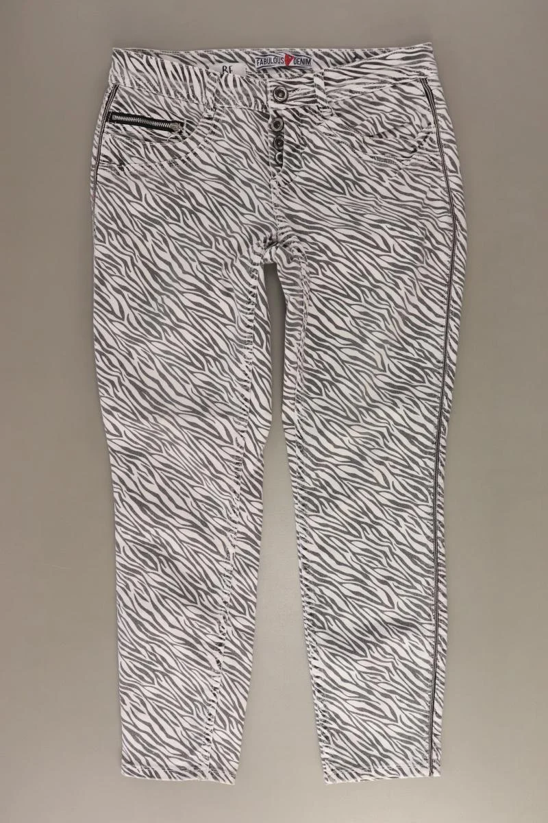 Street One Hose mit Zebramuster Gr. W27 mit Tierdruck grau
