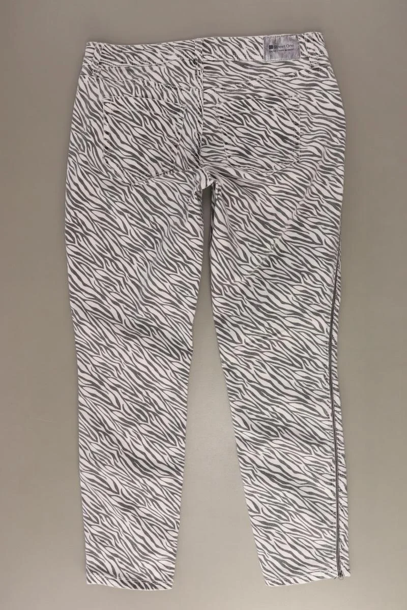 Street One Hose mit Zebramuster Gr. W27 mit Tierdruck grau