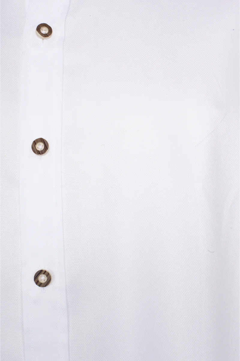 Herren Baumwoll-Trachtenhemd Tailored Fit - weiß