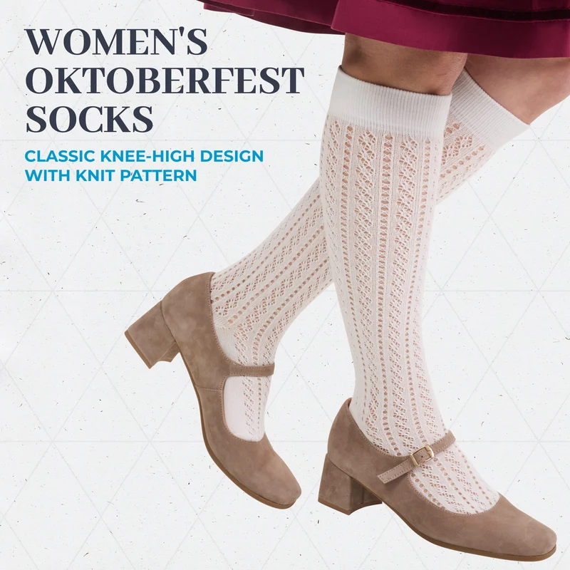 Women Knee-high Socks White