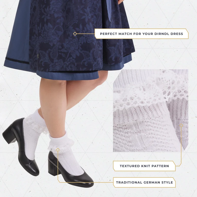 Women Turn Cuff Socks White