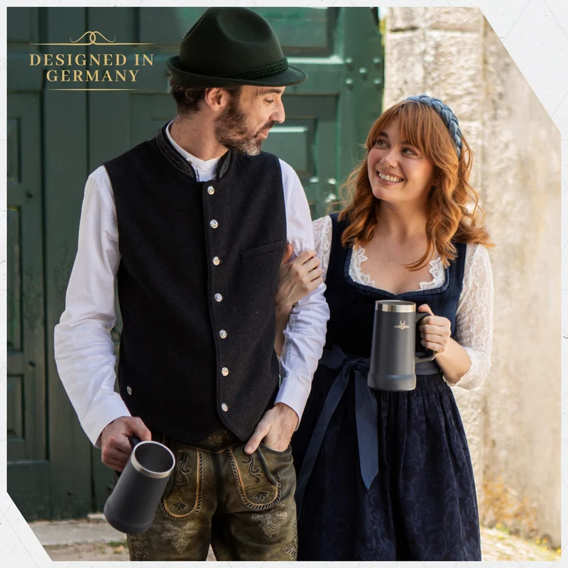 Lederhosen Vest Men Blue