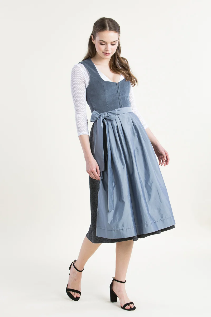 Heimatglück Dirndl Anneliese rauchblau