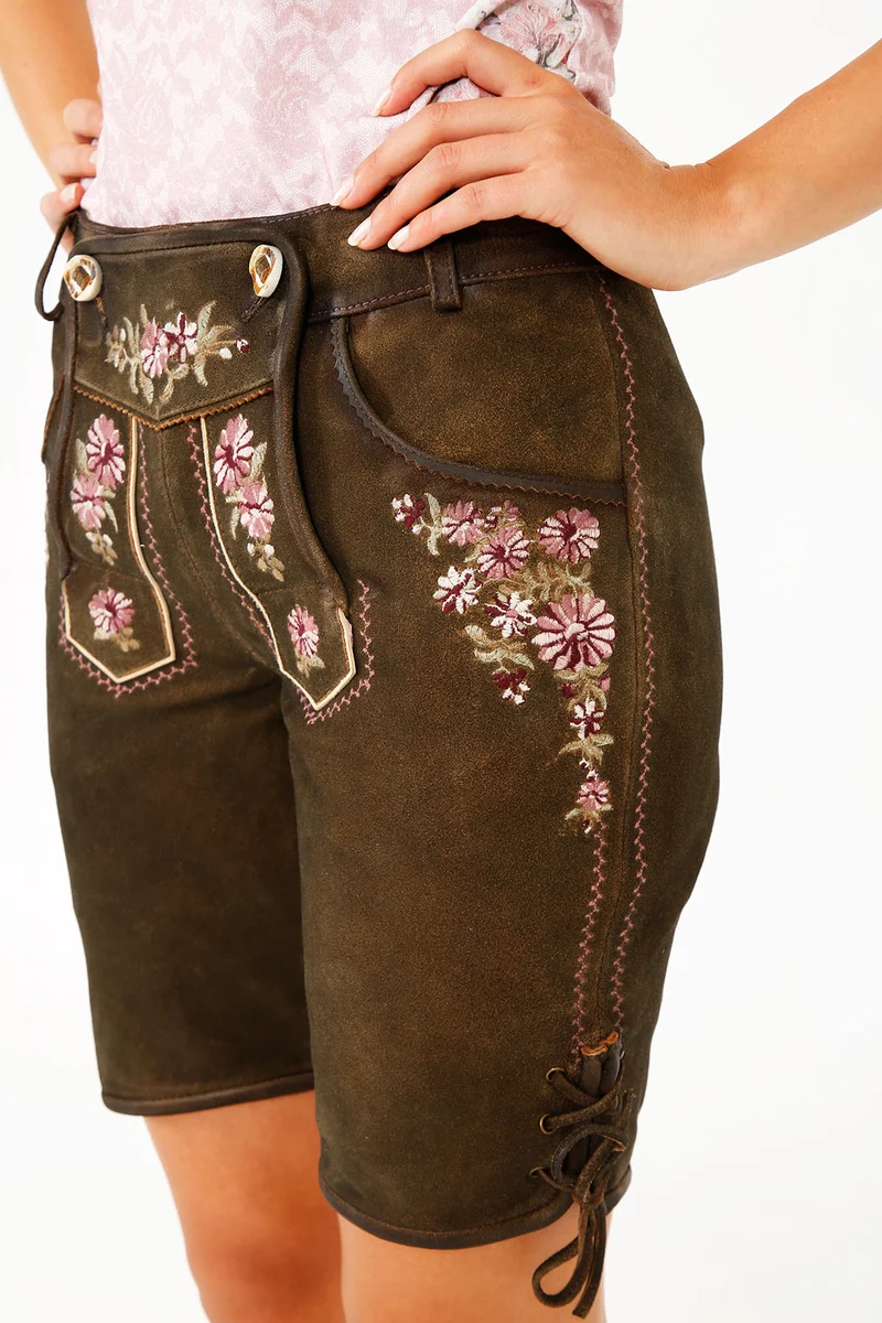 Damen Lederhose - ROMANTICA % - Krüger Madl - Short - 035361-000-0790