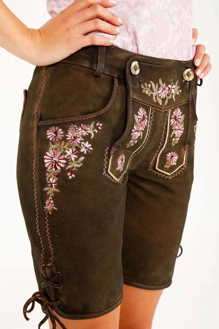 Damen Lederhose - ROMANTICA % - Krüger Madl - Short - 035361-000-0790