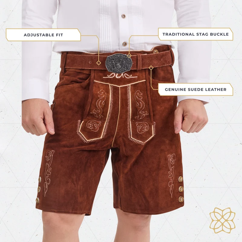Lederhosen Belt Dark Brown