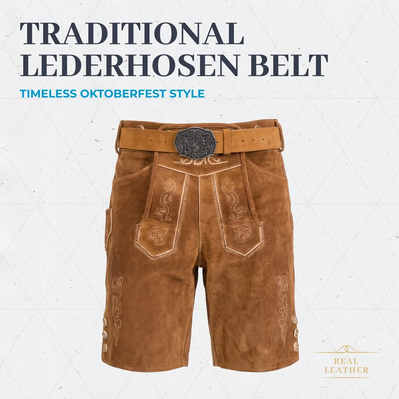 Lederhosen Belt Light Brown