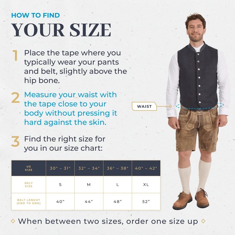 Lederhosen Belt Light Brown