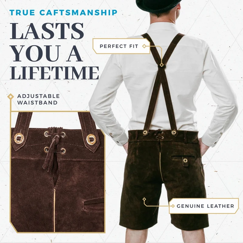 Lederhosen Men Short Chocolate