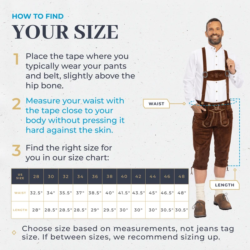 Lederhosen Men Kneebound Dark Brown