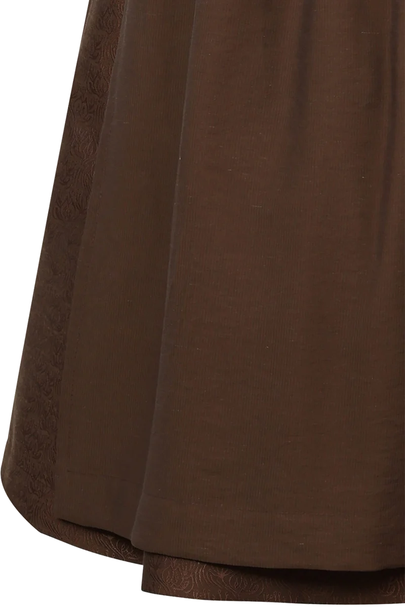 Monochromes Midi-Dirndl mit Struktur Höhenberg - bronze