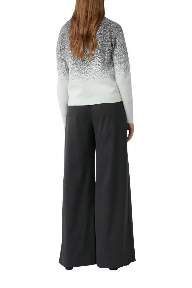 Comma Strickpullover col gradient jacquard winter white