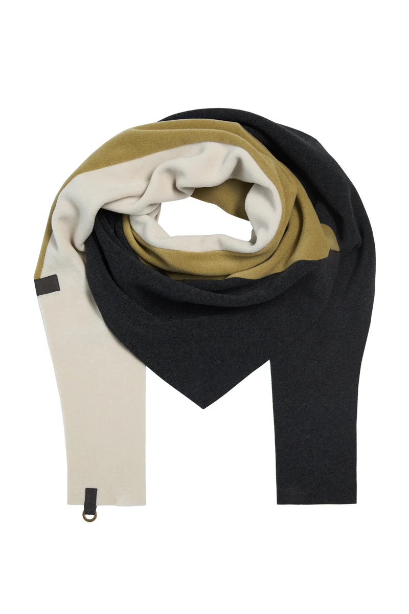 Henriette Steffensen Schal olive/soft black/kit